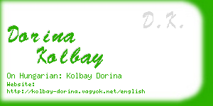 dorina kolbay business card